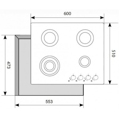 Газовая панель Akpo PGA 604 RGC-T BL Газовая панель Akpo PGA 604 RGC-T BL