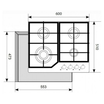 Газовая панель AKPO PGA 604 HGC-T BL Газовая панель AKPO PGA 604 HGC-T BL