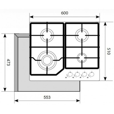 Газовая панель Akpo PGA 604 FXC Газовая панель Akpo PGA 604 FXC