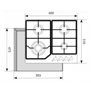 Газовая панель Akpo PGA 604 FGC BL