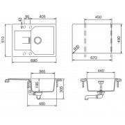 Мойка Schock MANHATTAN 45D альпака 690х510