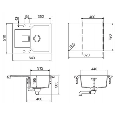 Мойка Schock MANHATTAN 40D инка 640х510 Мойка Schock MANHATTAN 40D инка 640х510
