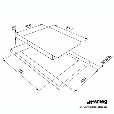 Газовая панель SMEG PGF64-4 Газовая панель SMEG PGF64-4