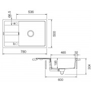 Мойка Schock OPTIMA 60D Max альпина 780х500