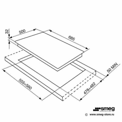 Газовая панель SMEG SR975XGH Газовая панель SMEG SR975XGH
