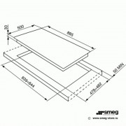Газовая панель SMEG SRV896POGH
