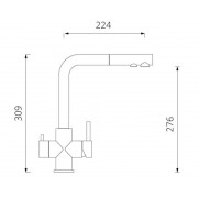 Смеситель Schock VITUS-D BLACK EDITION (2 в 1)