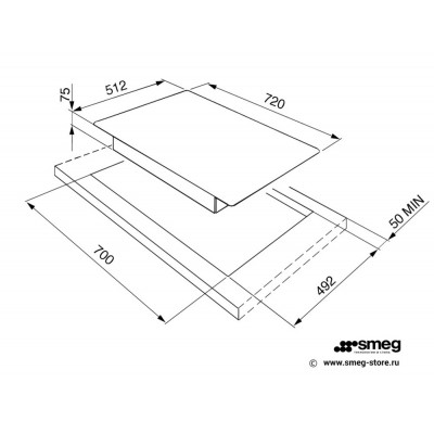 Газовая панель SMEG PGF75-4 Газовая панель SMEG PGF75-4