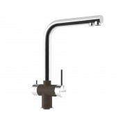 Смеситель Schock VITUS сталь/мокка (2 в 1)