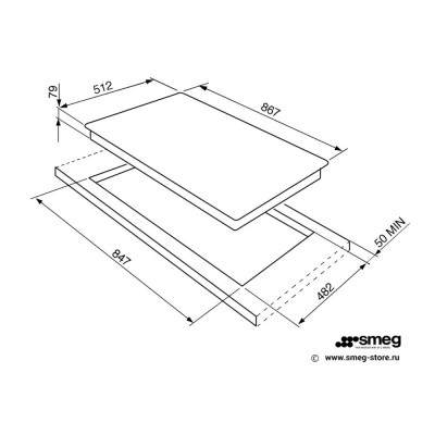 Газовая панель SMEG PGF95-4 Газовая панель SMEG PGF95-4