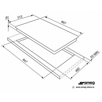 Газовая панель SMEG PGF96 Газовая панель SMEG PGF96