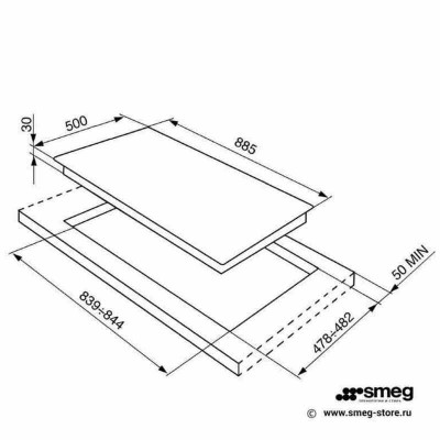 Газовая панель SMEG SRV896AOGH Газовая панель SMEG SRV896AOGH