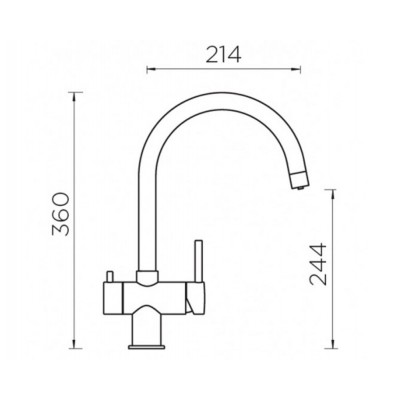 Смеситель Schock ARES сталь/оникс (2 в 1) Смеситель Schock ARES сталь/оникс (2 в 1)