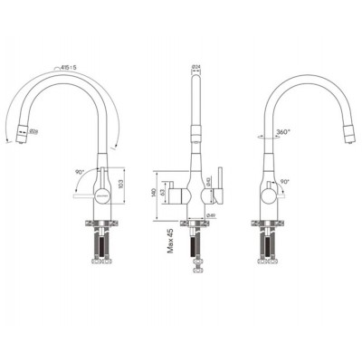 Смеситель PAULMARK Salix Sa213419-NI никель (с подкл. фильтра) Смеситель PAULMARK Salix Sa213419-NI никель (с подкл. фильтра)