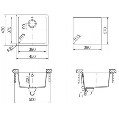 Мойка SCHOCK SOHO 50 Cristadur магма 450х430 Мойка SCHOCK SOHO 50 Cristadur магма 450х430