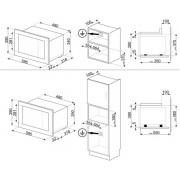Микроволновая печь встраиваемая SMEG FMI120B3