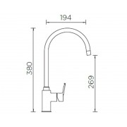 Смеситель Schock SIMI хром/эверест