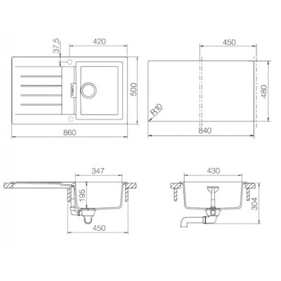 Мойка SCHOCK SIGNUS 45D Cristadur бронза 860х500 Мойка SCHOCK SIGNUS 45D Cristadur бронза 860х500