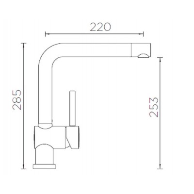 Смеситель Schock PIEGA хром Смеситель Schock PIEGA хром