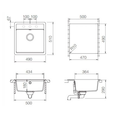 Мойка SCHOCK VERO 50 Cristadur бронза 490х510 Мойка SCHOCK VERO 50 Cristadur бронза 490х510