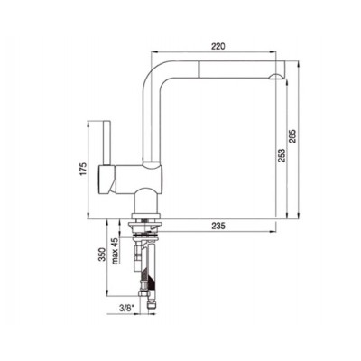 Смеситель Schock PIEGA-D хром Смеситель Schock PIEGA-D хром