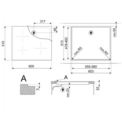 Варочная поверхность индукционная SMEG SI2641DP Варочная поверхность индукционная SMEG SI2641DP