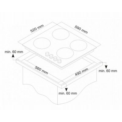 Варочная поверхность газовая LUX DORF H60V41L551 Варочная поверхность газовая LUX DORF H60V41L551