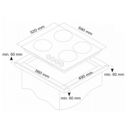 Варочная поверхность газовая LUX DORF H60V40M550 Варочная поверхность газовая LUX DORF H60V40M550