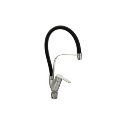 Смеситель MAGNUS 9206 гибкий излив чёрный с фиксацией, из нерж. стали 304 Смеситель MAGNUS 9206 гибкий излив чёрный с фиксацией, из нерж. стали 304