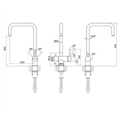 Смеситель PAULMARK We213030-BG брашированное золото (с подкл. фильтра) Смеситель PAULMARK We213030-BG брашированное золото (с подкл. фильтра)