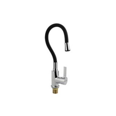 Смеситель FABIA 9654 гибкий излив, хром/чёрный Смеситель FABIA 9654 гибкий излив, хром/чёрный