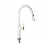 Смеситель кухонный MAGNUS 8238 Г-образный выдвижной, белый Смеситель кухонный MAGNUS 8238 Г-образный выдвижной, белый