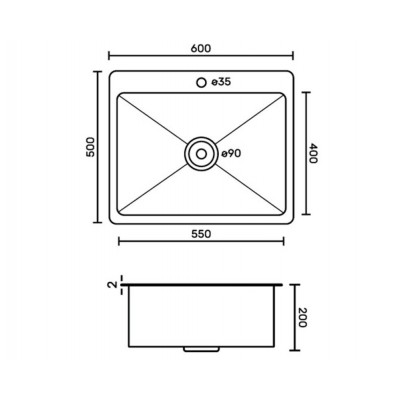 Мойка GFfrank 600x500 Мойка GFfrank 600x500