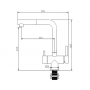 Смеситель Emar 7017 PVD Dark