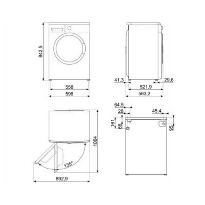 Стиральная машина SMEG WM3T84RU Стиральная машина SMEG WM3T84RU