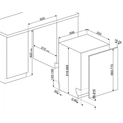 Посудомоечная машина встр. SMEG STL232CL Посудомоечная машина встр. SMEG STL232CL