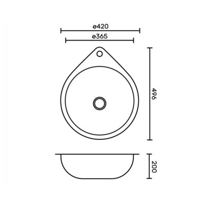 Мойка FABIA PROFI 496х420 ГРАФИТ Мойка FABIA PROFI 496х420 ГРАФИТ