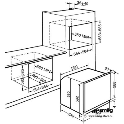 ЭЛЕКТРИЧЕСКИЙ ДУХОВОЙ ШКАФ SMEG SF6102TVN ЭЛЕКТРИЧЕСКИЙ ДУХОВОЙ ШКАФ SMEG SF6102TVN