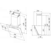 Вытяжка AKPO WK-4 Nero eco 50 см. металлик/серое стекло