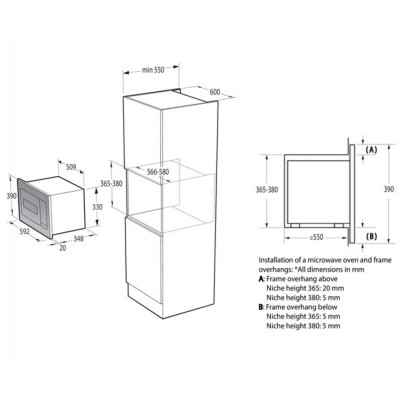 Встраиваемая микроволновая печь GORENJE Simplicity BM235G1SYW Встраиваемая микроволновая печь GORENJE Simplicity BM235G1SYW