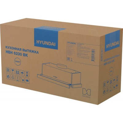 Вытяжка встраиваемая Hyundai HBH 6230 BK чёрный Вытяжка встраиваемая Hyundai HBH 6230 BK чёрный
