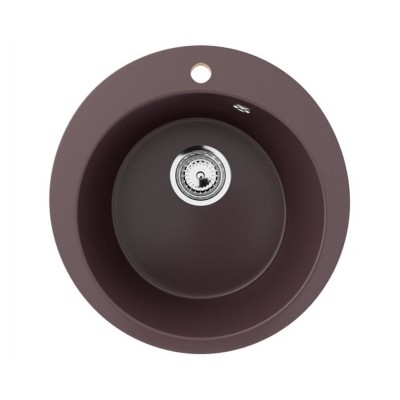 Кухонная мойка Ecology Stone R-13-345 шоколад d=495мм Кухонная мойка Ecology Stone R-13-345 шоколад d=495мм