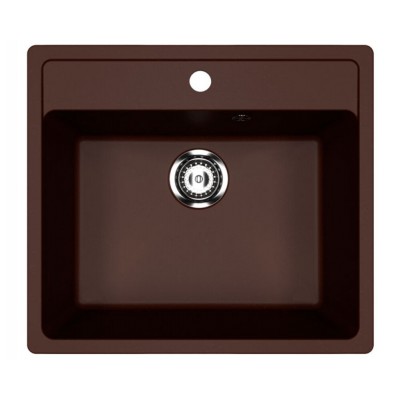 Кухонная мойка Ecology Stone R-15-345 шоколад 550x490мм Кухонная мойка Ecology Stone R-15-345 шоколад 550x490мм