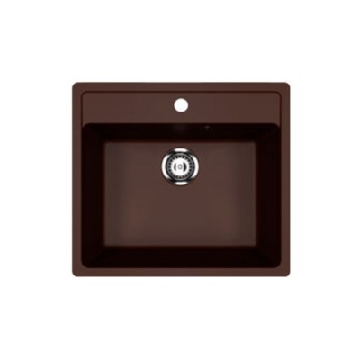 Кухонная мойка Ecology Stone R-15-345 шоколад 550x490мм Кухонная мойка Ecology Stone R-15-345 шоколад 550x490мм
