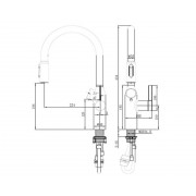 Смеситель с дозатором OULIN OL-8018 Black