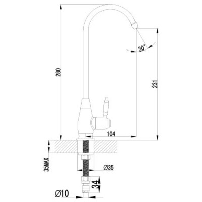 Lemark Кран д/пит.воды бронза Lemark Кран д/пит.воды бронза