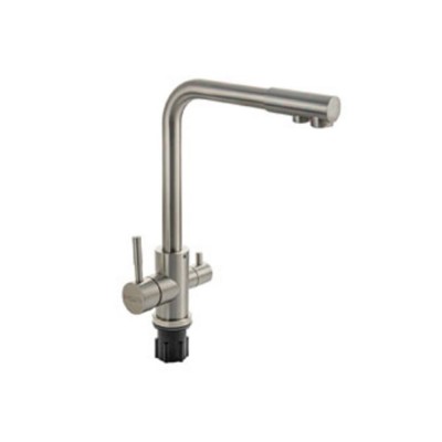 Смеситель 91122 Г-образный, МАТОВЫЙ, с подкл. фильтра, из нерж. стали 304 Смеситель 91122 Г-образный, МАТОВЫЙ, с подкл. фильтра, из нерж. стали 304