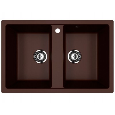 Кухонная мойка Ecology Stone R-23-345 шоколад 775x495мм Кухонная мойка Ecology Stone R-23-345 шоколад 775x495мм