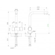 Кухонный смеситель MIX/3 AP BePure хром