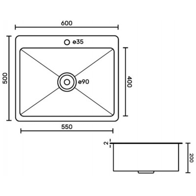 Мойка GFfrank 600x500 золото Мойка GFfrank 600x500 золото